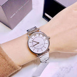 Marc Jacobs Roxy White Dial Silver Steel Strap Watch for Women - MJ3521