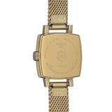 Tissot Lovely Square Silver Dial Gold Mesh Bracelet Watch For Women - T058.109.33.031.00