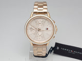Tommy Hilfiger Carly Rose Gold Dial Rose Gold Steel Strap Watch for Women - 1781788