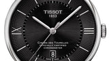 Tissot T Classic Chemin Des Tourelles Chronometer Black Dial Silver Steel Strap Watch For Men - T099.408.11.058.00