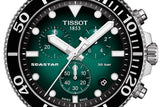 Tissot Seastar 1000 Chronograph Green Dial Silver Mesh Bracelet Watch For Men - T120.417.11.091.00