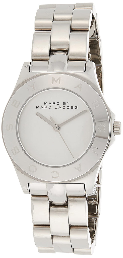 Marc Jacobs Blade Chronograph Silver Dial Silver Steel Strap Watch for Women - MBM3125