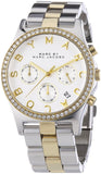 Marc Jacobs Henry Chronograph Silver Dial Two Tone Steel Strap Watch for Women - MBM3197