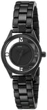 Marc Jacobs Tether Transparent Black Dial Black Steel Strap Watch for Women - MBM3419