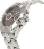 Marc Jacobs Blade Chronograph Brown Dial Silver Steel Strap Watch for Women - MBM8636