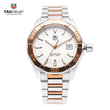 Tag Heuer Aquaracer Quartz White Dial Silver Strap Watch for Men - WAY1150.BD0911