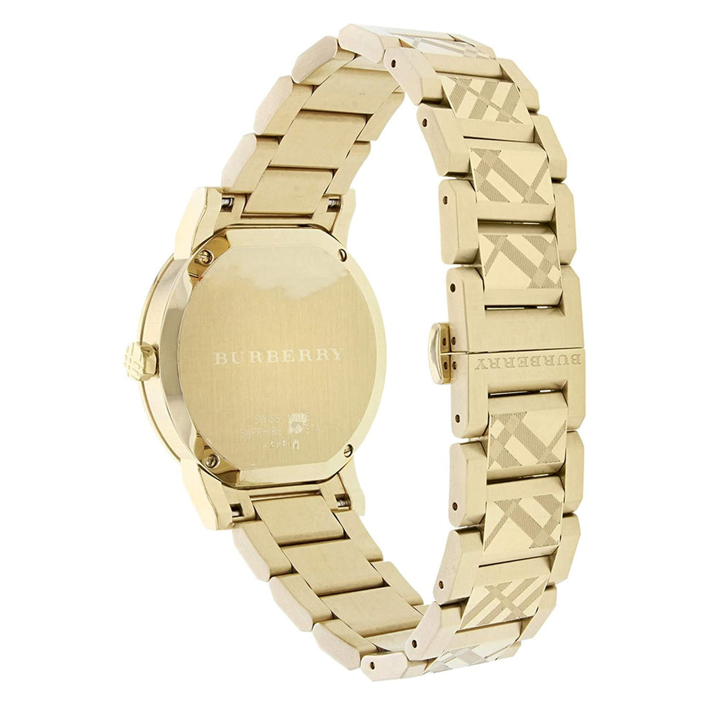 Burberry The City Gold Dial Gold Steel Strap Watch for Men - BU9038