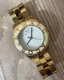 Marc Jacobs Blade White Dial Gold Steel Strap Watch for Women - MBM3050