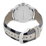 Burberry The Classic Horseferry Silver Dial Black Leather Strap Watch for Men - BU10002