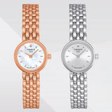 Tissot T Lady Lovely Mother of Pearl Dial Rose Gold Steel Strap Watch For Women - T058.009.33.111.00