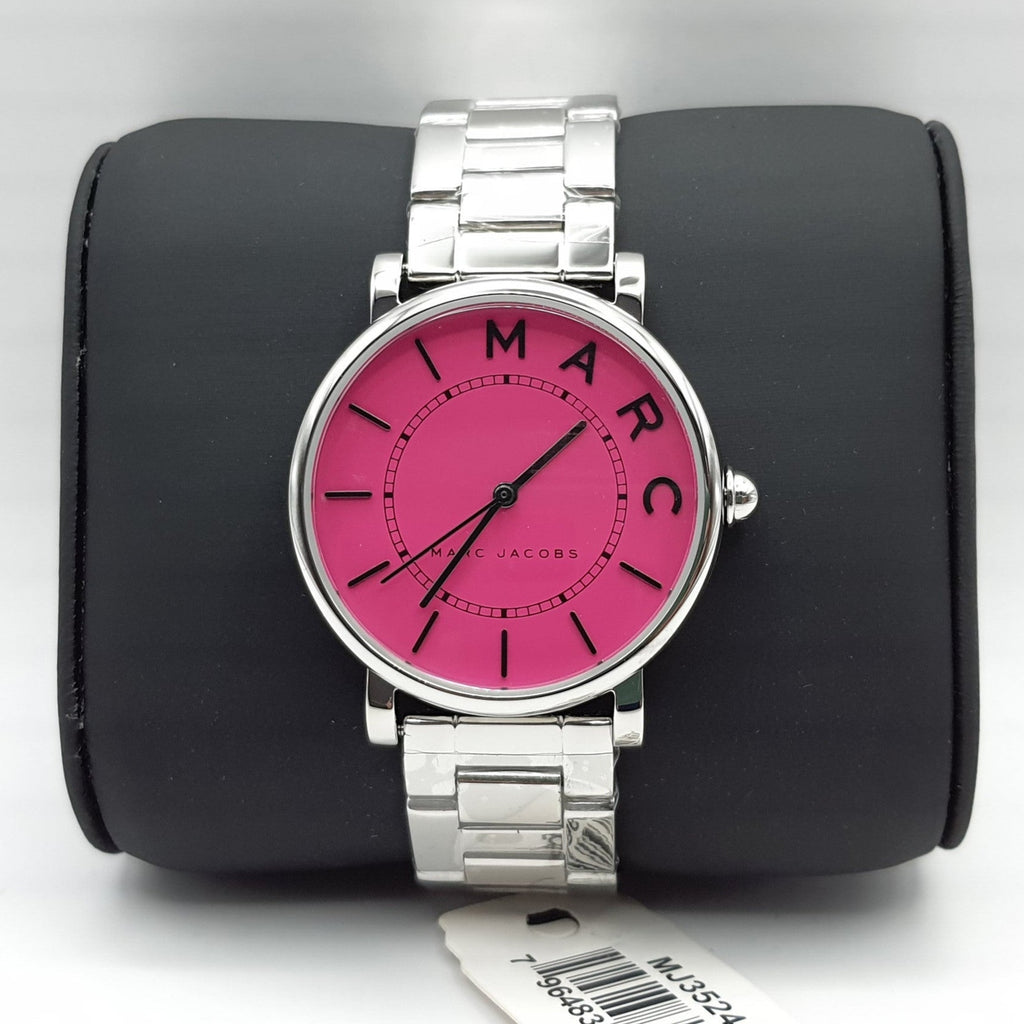 Marc Jacobs Roxy Pink Dial Silver Steel Strap Watch for Women - MJ3524