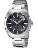 Gucci GG2570 Quartz Black Dial Silver Steel Strap Watch For Men - YA142301