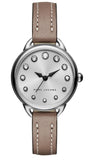 Marc Jacobs Betty White Dial Brown Leather Strap Watch for Women - MJ1480