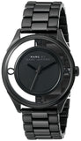 Marc Jacobs Tether Transparent Black Dial Black Steel Strap Watch for Women - MBM3415