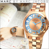 Marc Jacobs Henry Rose Gold Dial Rose Gold Steel Strap Watch for Women - MBM3296