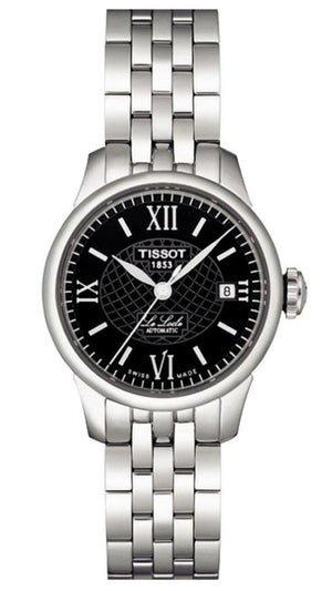 Tissot Le Locle Automatic Small Lady Black Dial Silver Steel Strap Watch For Women - T41.1.183.53