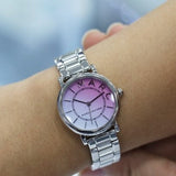 Marc Jacobs Roxy Pink Dial Silver Steel Strap Watch for Women - MJ3554