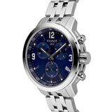 Tissot PRC 200 Chronograph Blue Dial Silver Steel Strap Watch For Men - T055.417.11.047.00