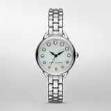 Marc Jacobs Betty Mother of Pearl White Dial Silver Steel Strap Watch for Women - MJ3510