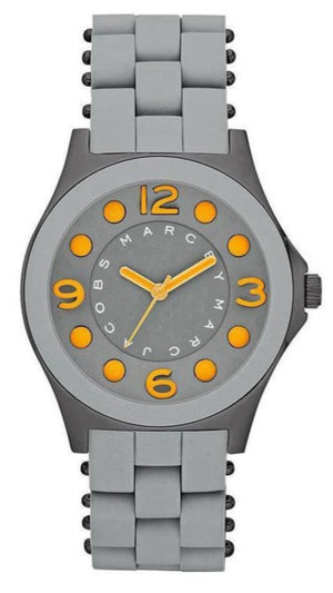 Marc Jacobs Pelly Grey Dial Grey Silicone Strap Watch for Women - MBM2589