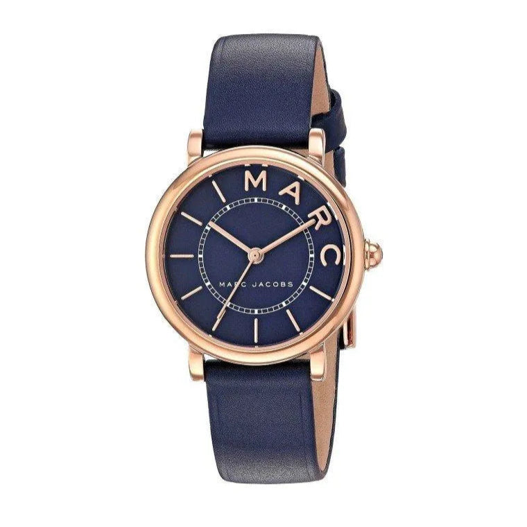 Marc Jacobs Roxy Navy Blue Dial Navy Blue Leather Strap Watch for Women - MJ1539