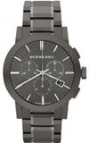 Burberry The City Grey Dial Gunmetal Grey Steel Strap Watch for Men - BU9354