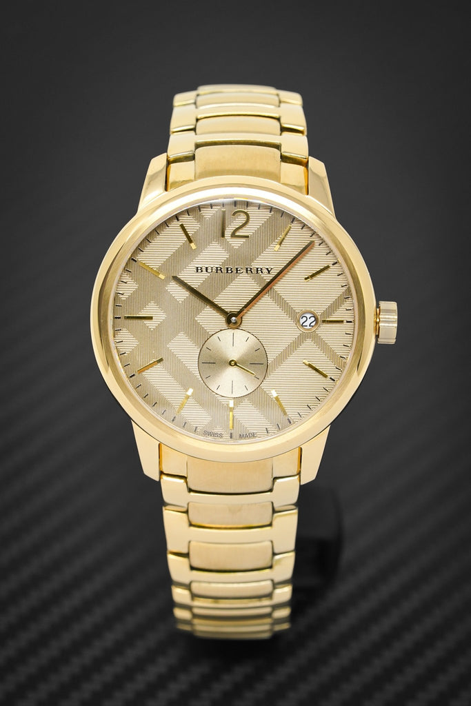 Burberry The Classic Gold Dial Gold Steel Strap Watch for Men - BU10006