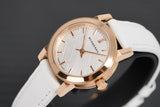 Burberry The City White Dial White Leather Strap Watch for Women - BU9012