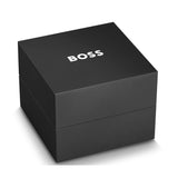 Hugo Boss Time One Chronograph Black Dial Black Leather Strap Watch for Men - 1513430