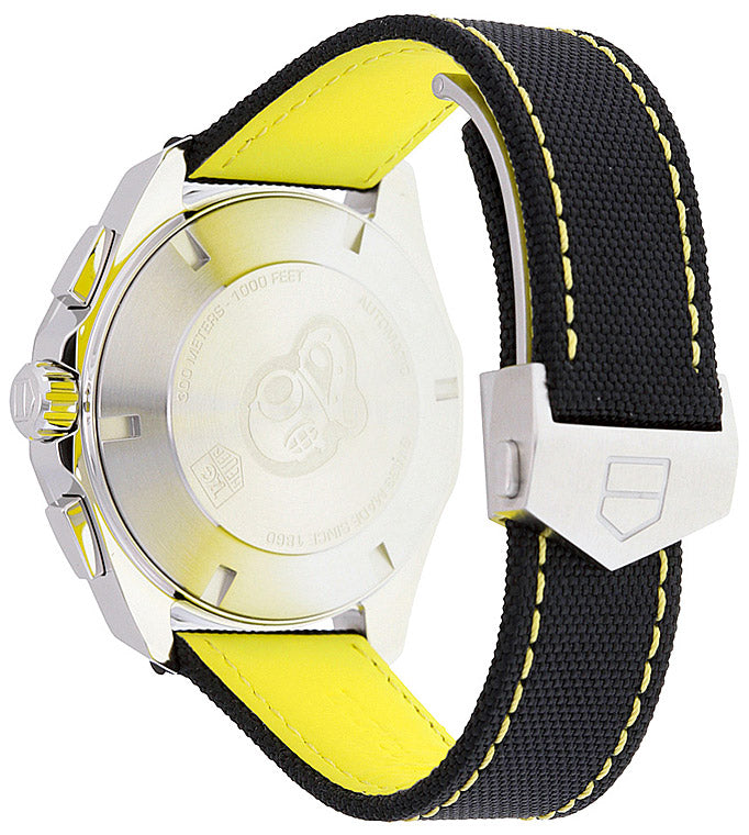 Tag Heuer Aquaracer Automatic Chronograph Black Dial Black Nylon Strap Watch for Men - CAY211A.FC6361