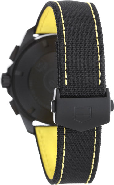 Tag Heuer Aquaracer Chronograph PVD Black Dial Black Nylon Strap Watch for Men - CAY218A.FC6361