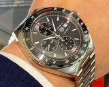 Tag Heuer Formula 1 Automatic Chronograph Grey Dial Silver Strap Watch for Men - CAZ2012.BA0876