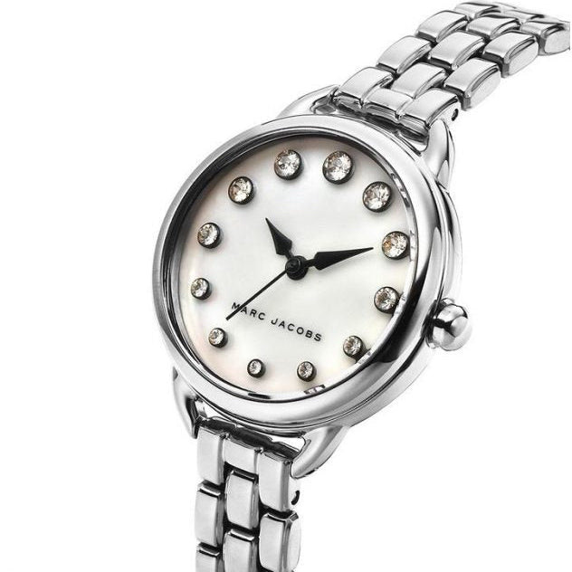 Marc Jacobs Betty Mother of Pearl White Dial Silver Steel Strap Watch for Women - MJ3510
