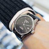 Tissot Le Locle Powermatic 80 Black Dial Black Leather Strap Watch For Men - T006.407.16.053.00