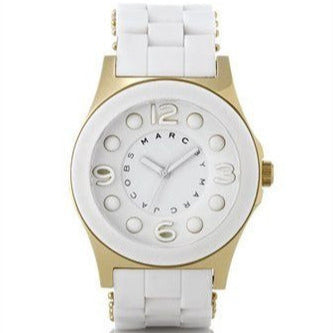 Marc Jacobs Pelly White Dial White SIlicone Strap Watch for Women - MBM2525