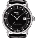 Tissot T Classic Luxury Black Dial Black Leather Strap Watch For Men - T086.407.16.051.00