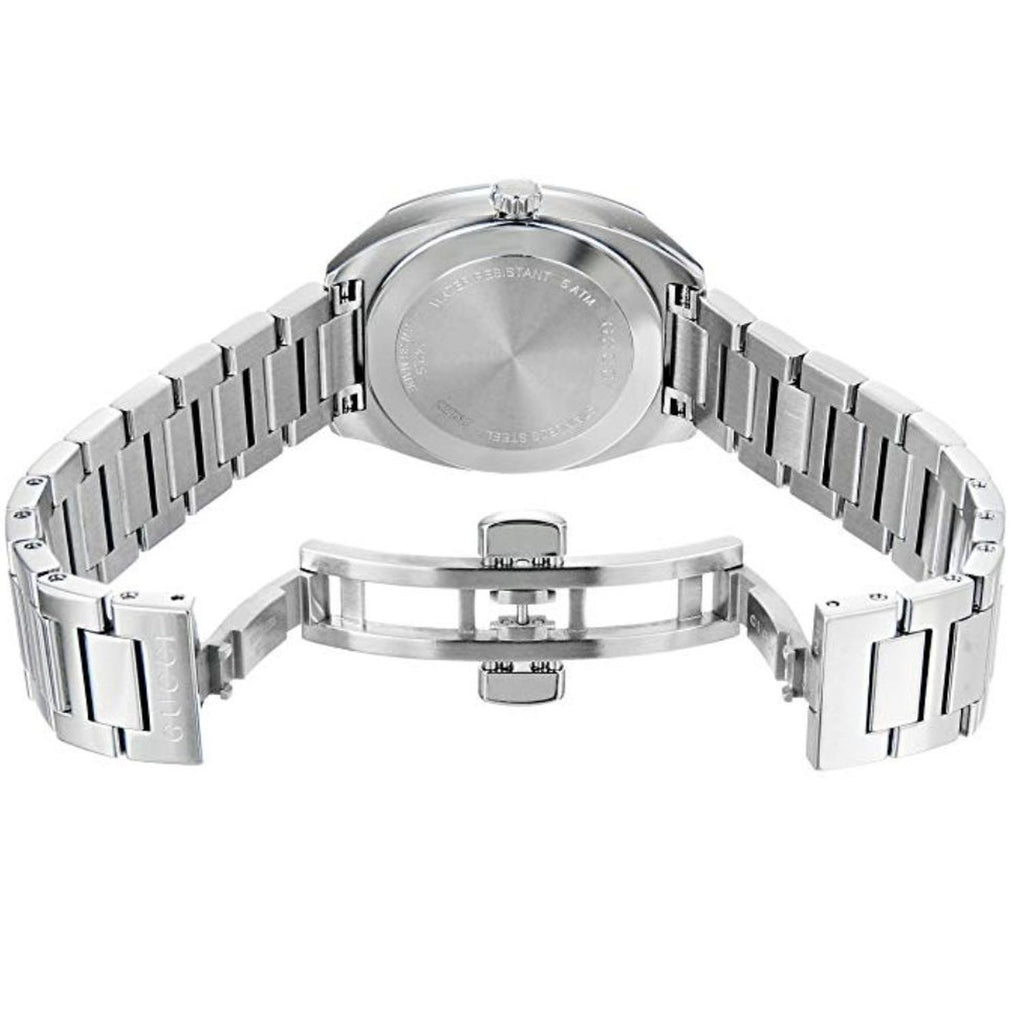Gucci GG2570 Diamonds White Dial Silver Steel Strap Watch For Women - YA142506