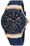 Guess Zena Blue Dial Blue Silicone Strap Watch For Women - W1049L2