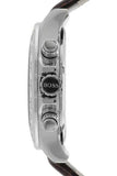 Hugo Boss Ikon Black Dial Black Leather Strap Watch for Men - 1513178