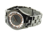 Marc Jacobs Henry Skeleton Black Dial Black Steel Strap Watch for Women - MBM3254
