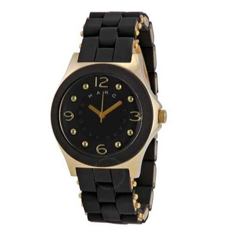 Marc Jacobs Pelly Black Dial Black Silicone Strap Watch for Women - MBM2540