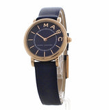 Marc Jacobs Roxy Navy Blue Dial Navy Blue Leather Strap Watch for Women - MJ1539