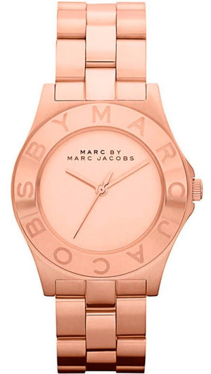 Marc Jacobs Blade Rose Gold Dial Rose Gold Steel Strap Watch for Women - MBM3127