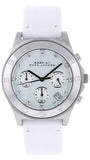 Marc Jacobs Blade White Dial White Leather Strap Watch for Women - MBM1187
