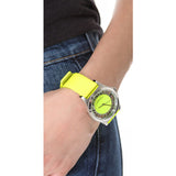 Marc Jacobs Henry Skeleton Neon Yellow Dial Yellow Leather Strap Watch for Women - MBM1242