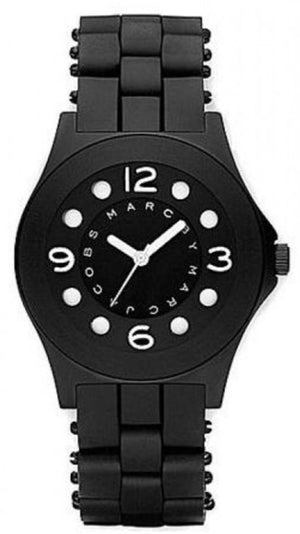Marc Jacobs Pelly Black Dial Black Silicone Strap Watch for Women - MBM2528
