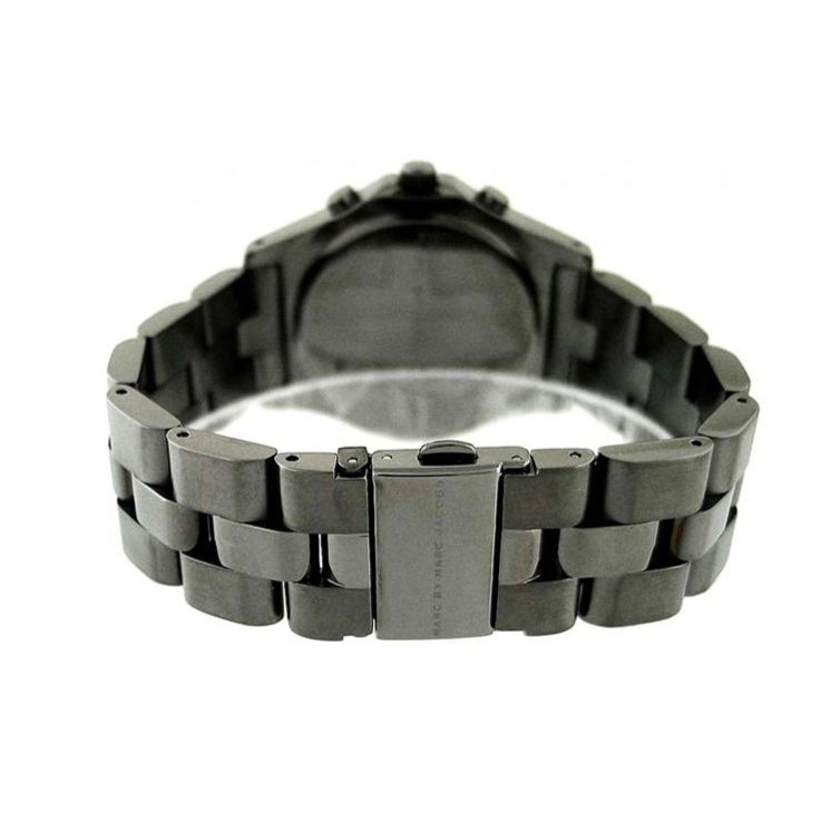 Marc Jacobs Blade Chronograph Black Dial Black Steel Strap Watch for Women - MBM3103