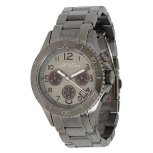 Marc Jacobs Rock Chronograph Gunmetal Grey Dial Grey Steel Strap Watch for Men - MBM3160