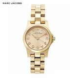 Marc Jacobs Henry Dinky Gold Dial Gold Steel Strap Watch for Women - MBM3199