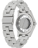 Marc Jacobs Henry Transparent Silver Dial Silver Steel Strap Watch for Women - MBM3205